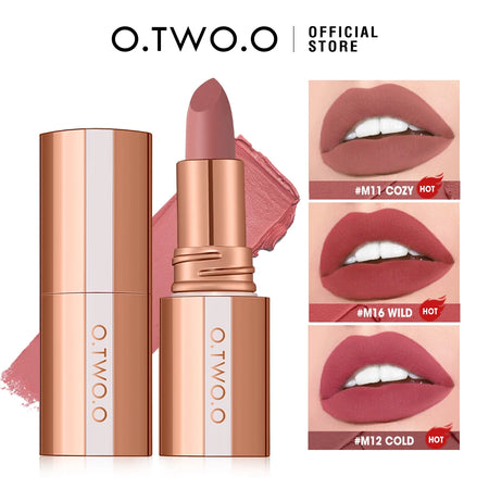 Rouge à Lèvres Longue Durée O.TWO.O – Finition Velours Parfaite